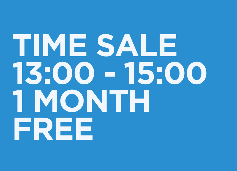 Time sale 13:00-15:00 (Closed)