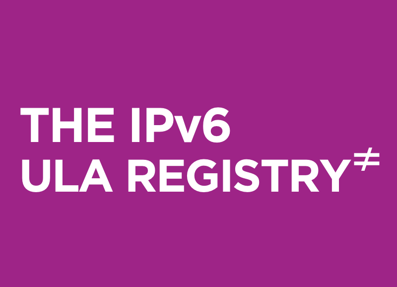 The IPv6 ULA registry